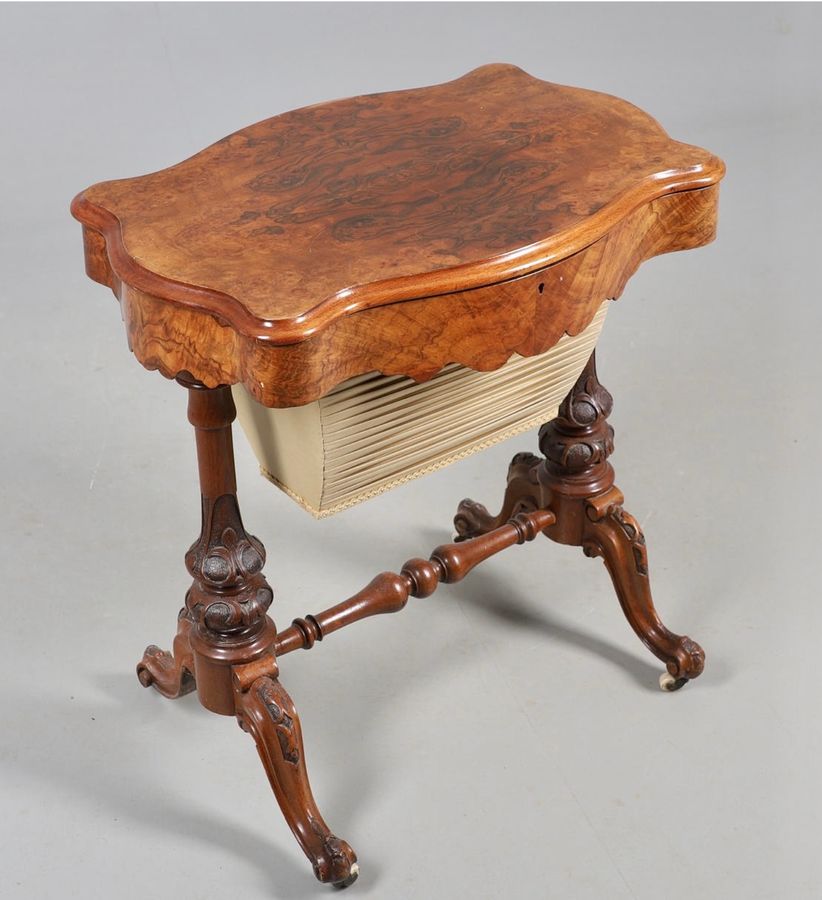 Pristine Victorian sewing table, circa 1875