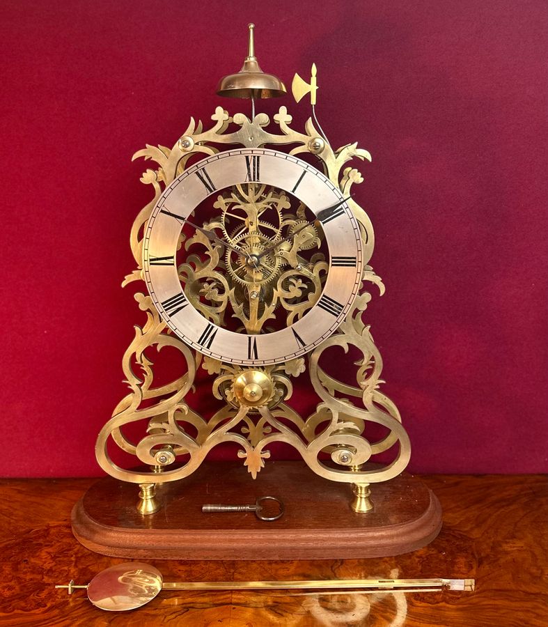 8-day striking skeleton clock