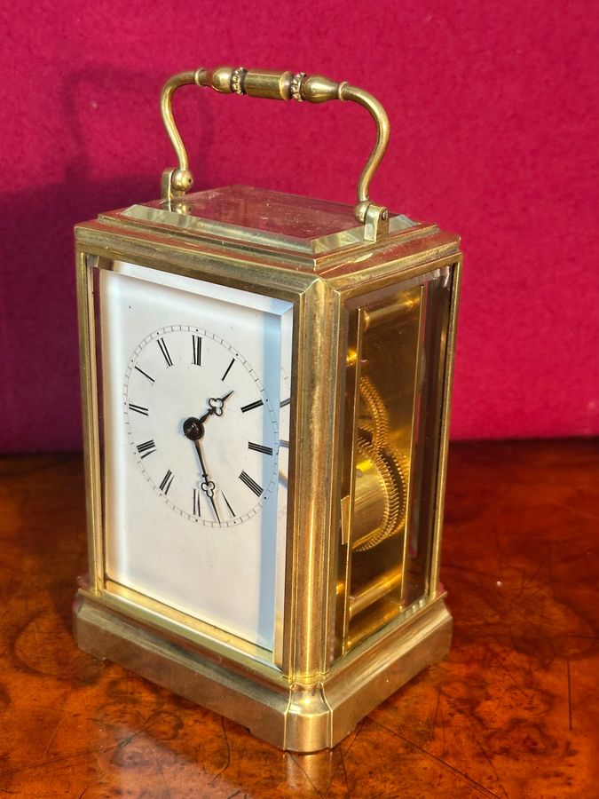 Japy Freres 8 day striking carriage clock