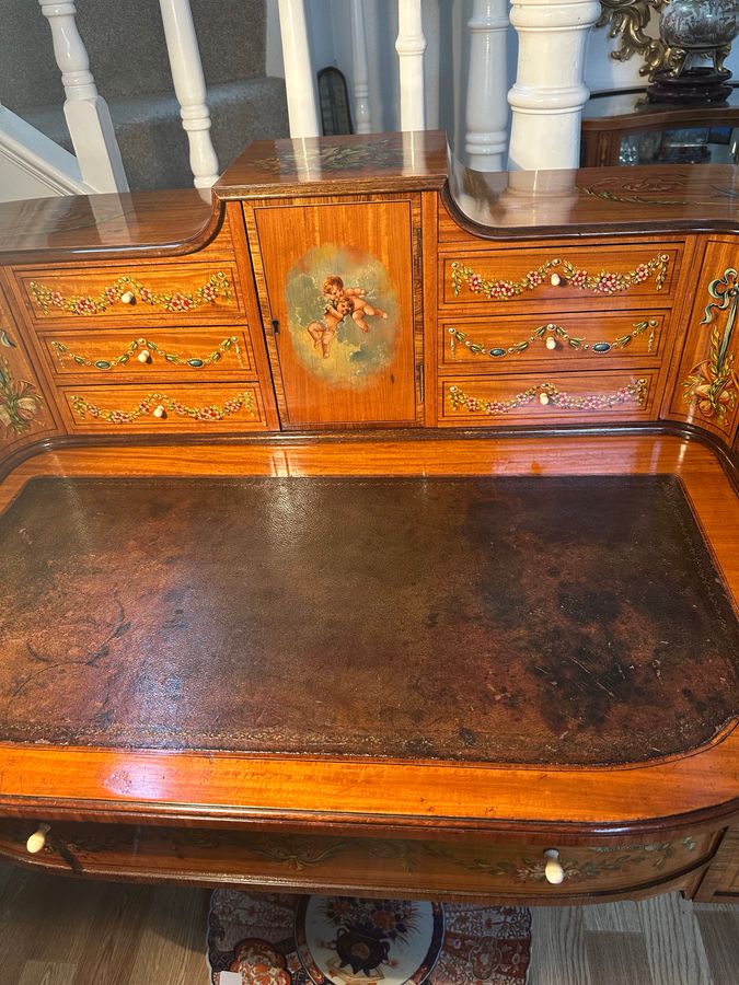 Antique Satinwood Carlton House Desk