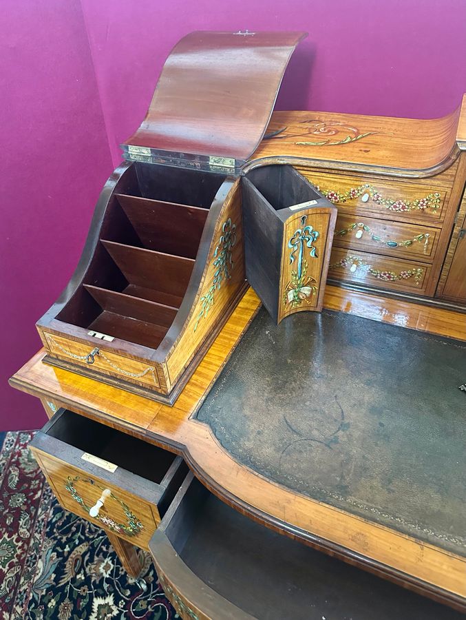 Antique Satinwood Carlton House Desk