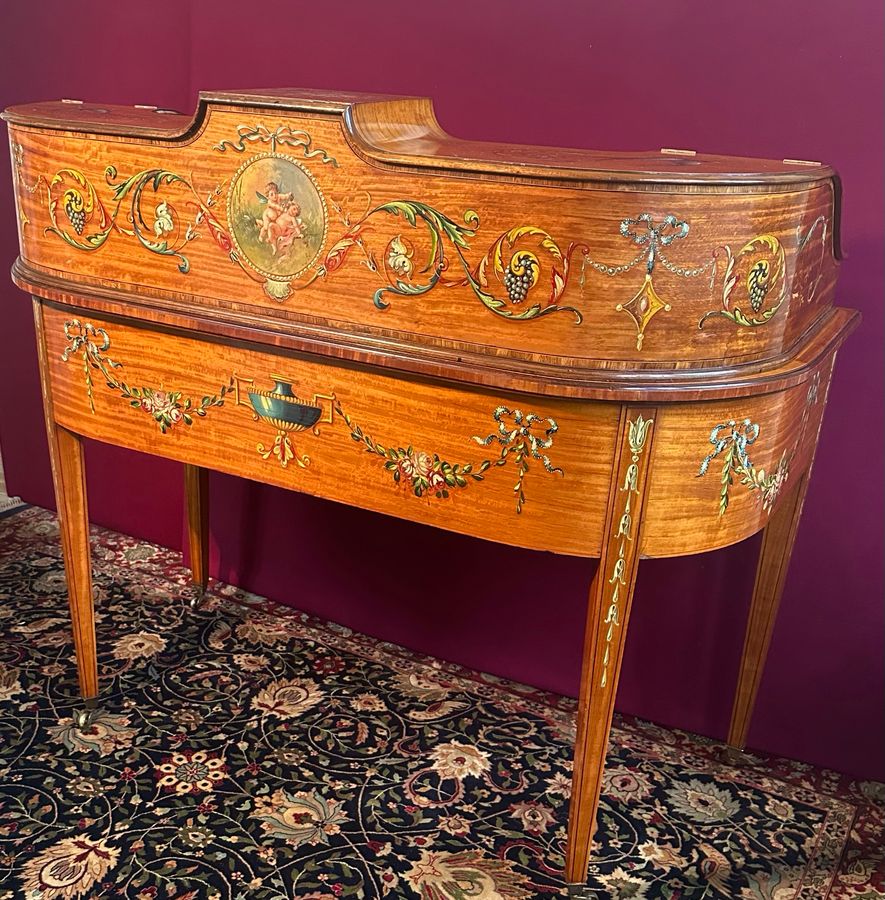 Antique Satinwood Carlton House Desk