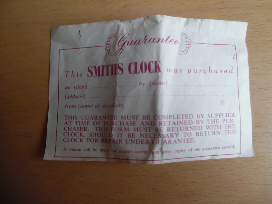 Antique Art Deco Smiths 8 Day Striking Mantle Clock