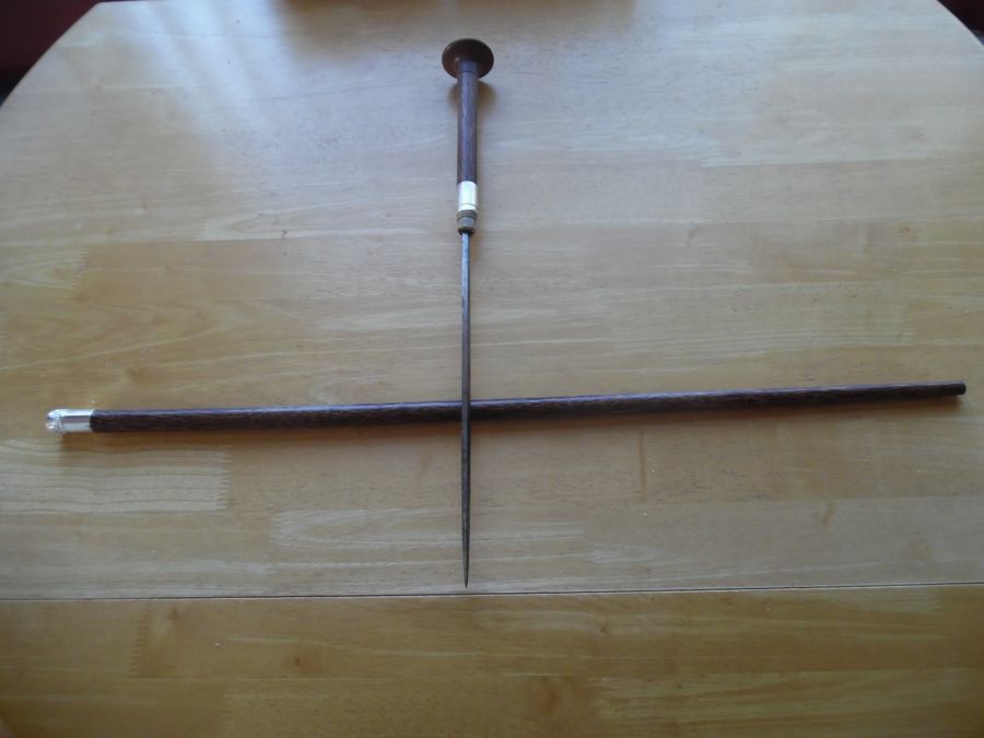 Antique Walking stick with stiletto blade