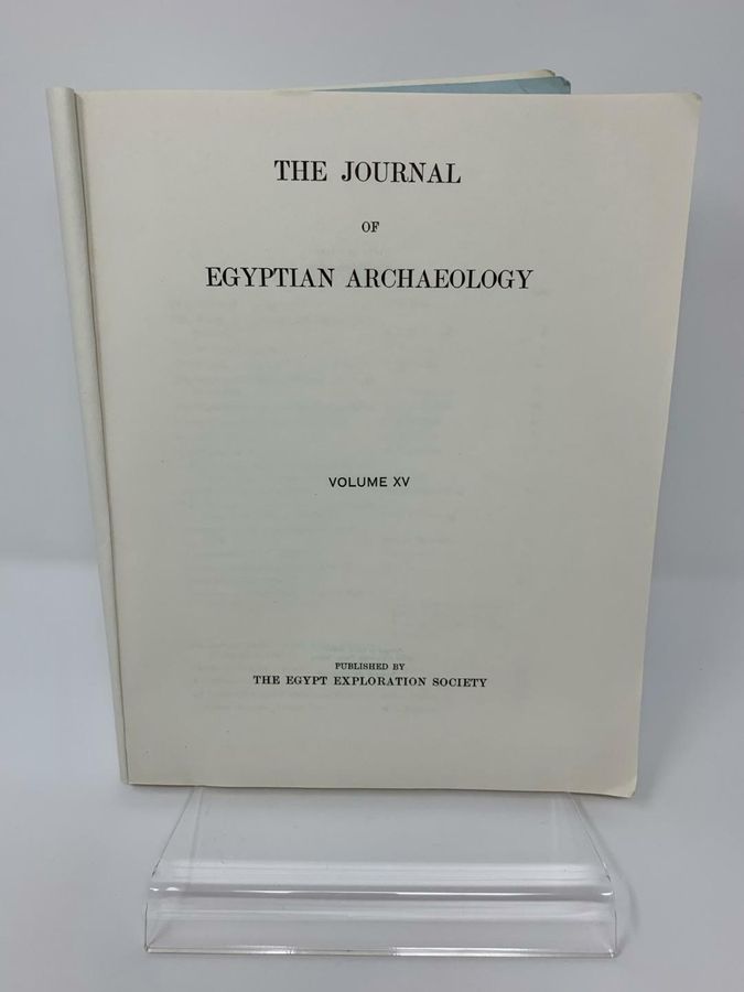 Antique The Journal Of Egyptian Archaeology, Volume XV, Parts I-IV, 1929, ISSN 0307-5133