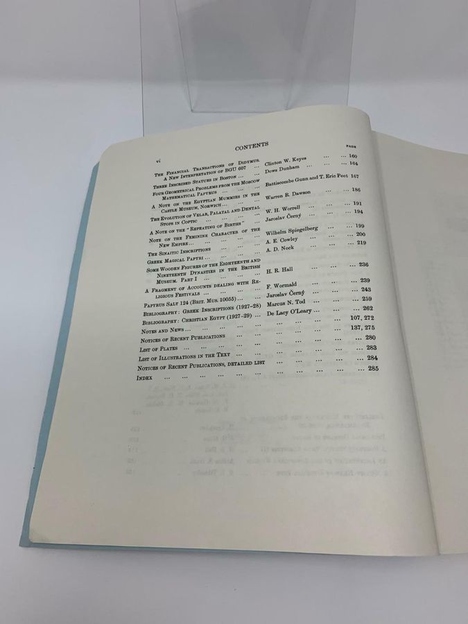 Antique The Journal Of Egyptian Archaeology, Volume XV, Parts I-IV, 1929, ISSN 0307-5133