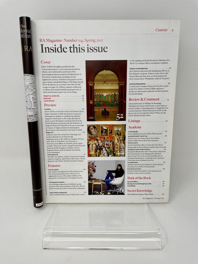 Antique RA, Royal Academy Of Arts Magazine, Number 114, Spring 2012, Johan Zoffany Cover
