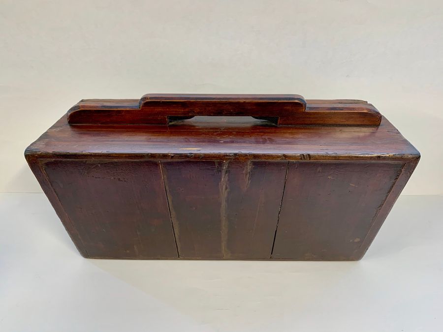 Antique Antique Chinese Official's Document Box, Softwood Box With Two Drawers, Circa 1900
