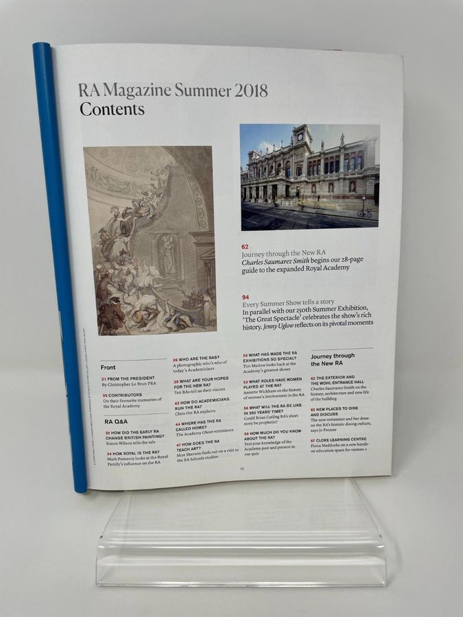 Antique RA, Royal Academy Of Arts Magazine, Number 139, Summer 2018, 250th Anniversary