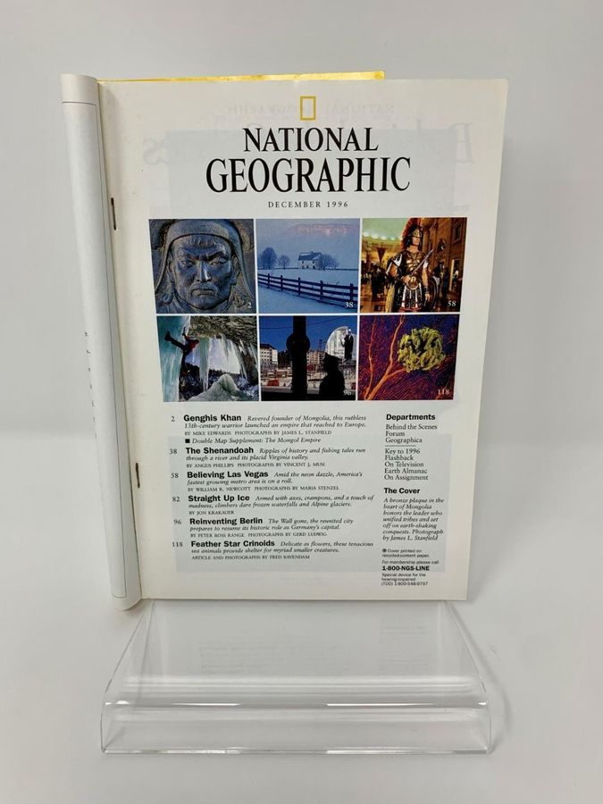 Antique National Geographic Magazine, December 1996, Volume 190, Number 6, Double Map Supplement