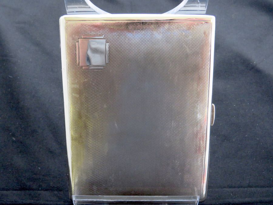 Antique Antique George VI Plain Silver Cigarette Case, Birmingham, J.H.W, Circa 1937-38