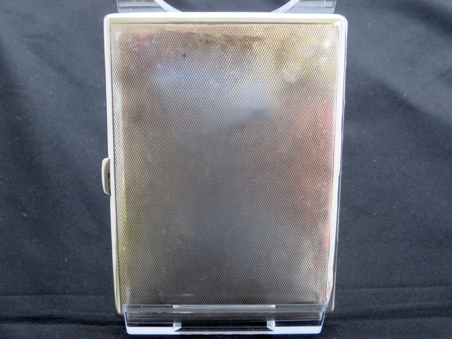 Antique Antique George VI Plain Silver Cigarette Case, Birmingham, J.H.W, Circa 1937-38