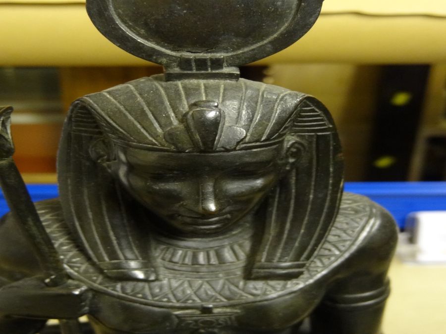 Antique Antique Bronze Ornamental Inkstand, Egyptian Taste, French, Circa 2nd Half 19th Century