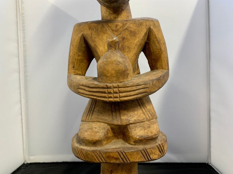 Antique African Ritual Figure, Attributed To Yoruba People Of Nigeria, Circa Mid 20th Century