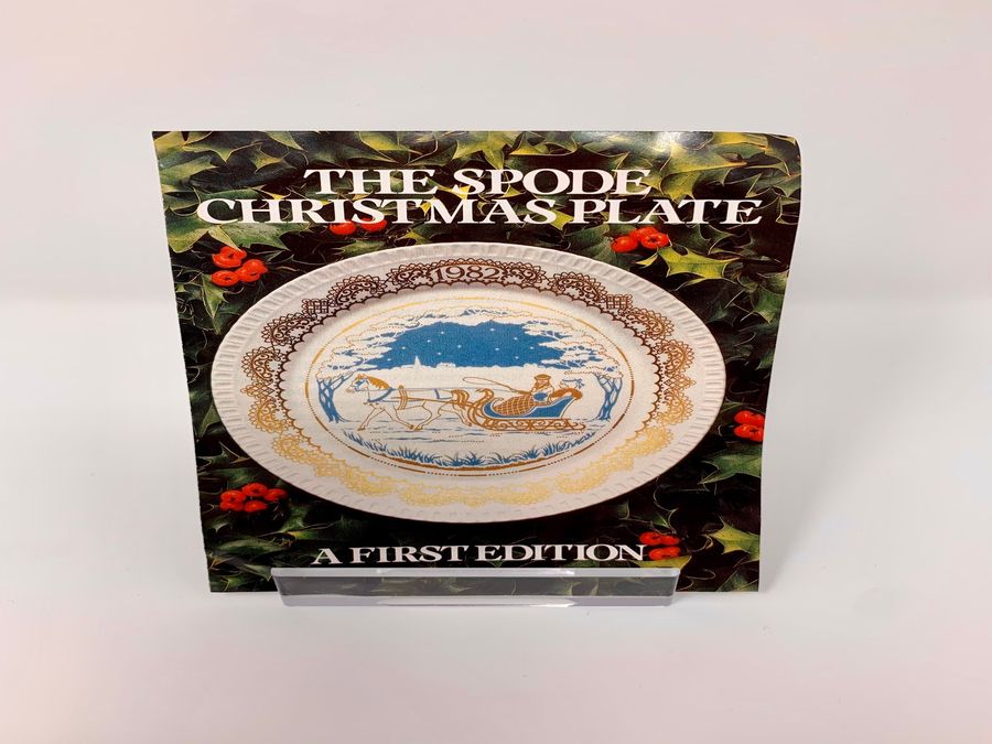 Antique Pair Of Spode Limited Edition Christmas Plates, No1 And No2, Circa 1982-1983
