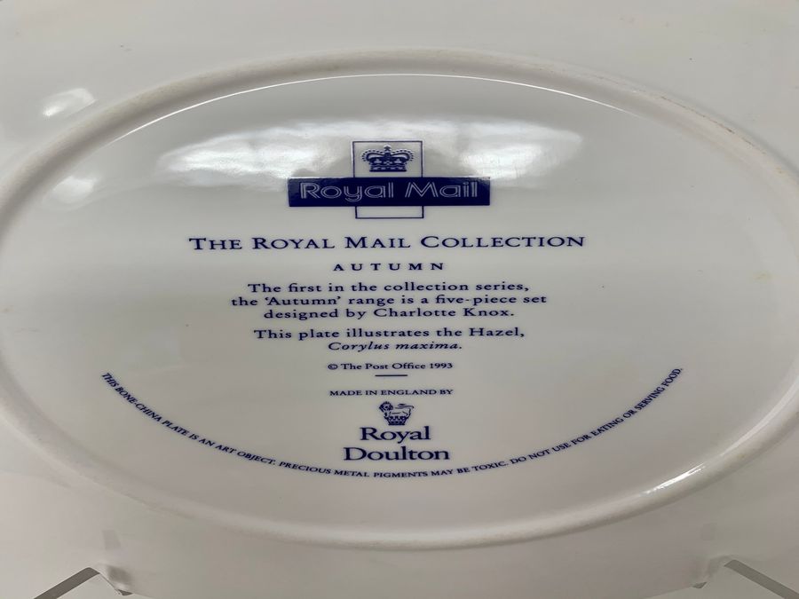Antique Set Of Five Royal Doulton Porcelain Plates, Royal Mail, Charlotte Knox, Circa 1993
