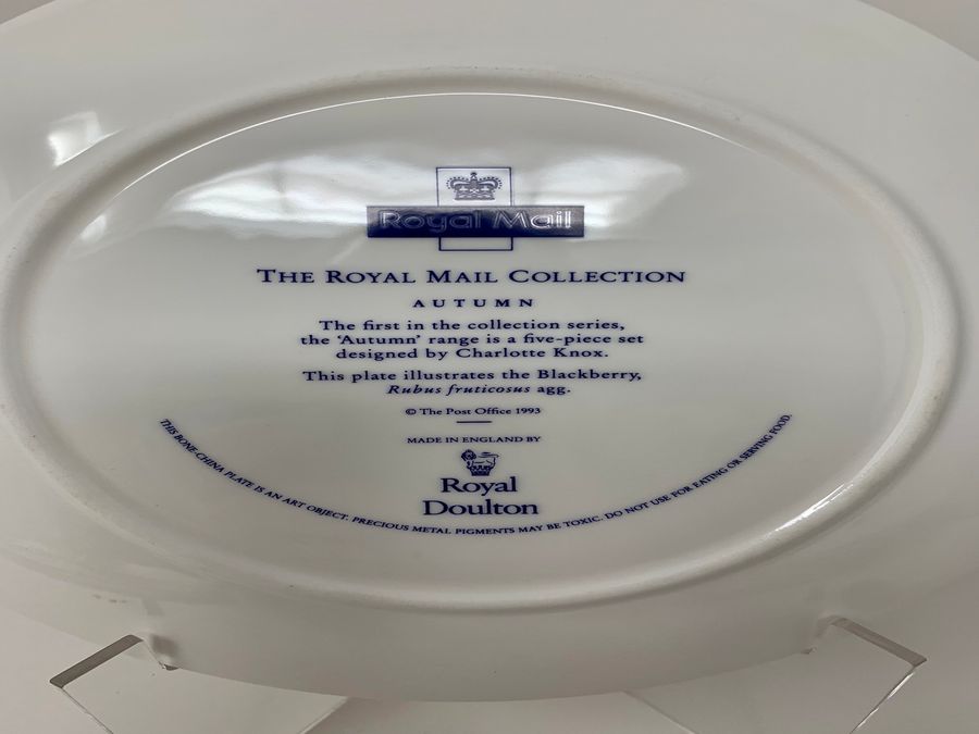 Antique Set Of Five Royal Doulton Porcelain Plates, Royal Mail, Charlotte Knox, Circa 1993
