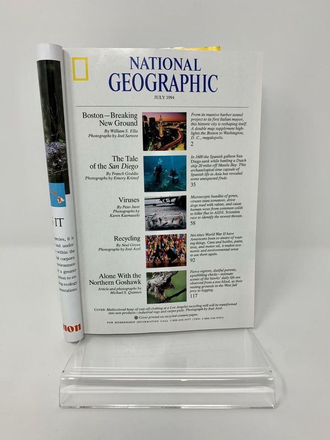 Antique National Geographic Magazine, July 1994, Volume 186, Number 1, Double Map Supplement