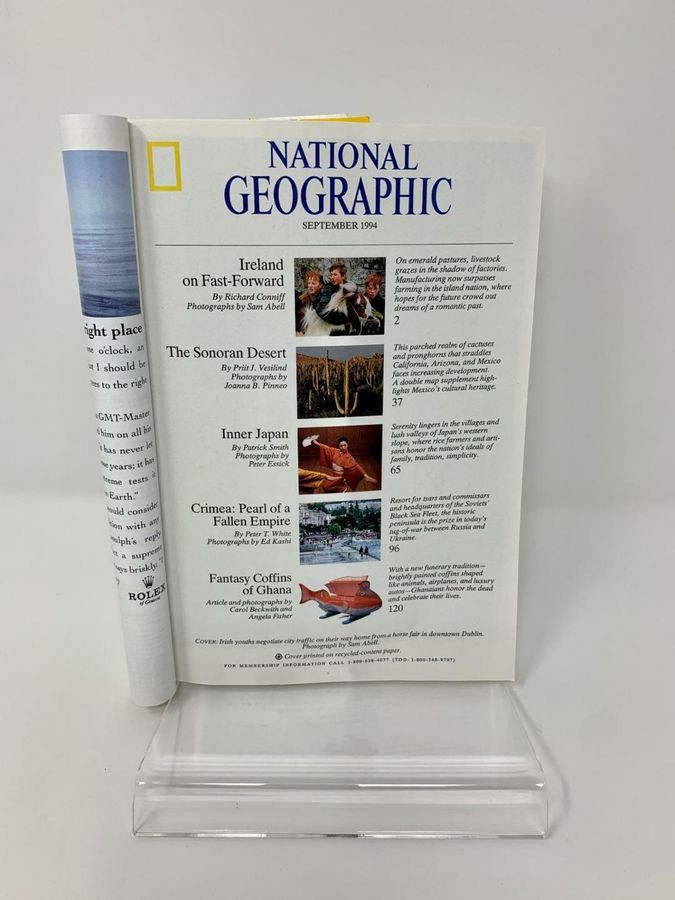 Antique National Geographic Magazine, September 1994, Volume 186, Number 3, Double Map Supplement