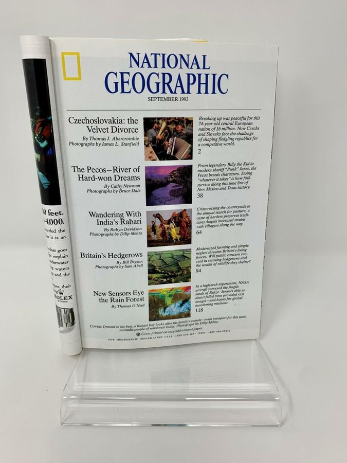Antique National Geographic Magazine, September 1993, Volume 184, Number 3