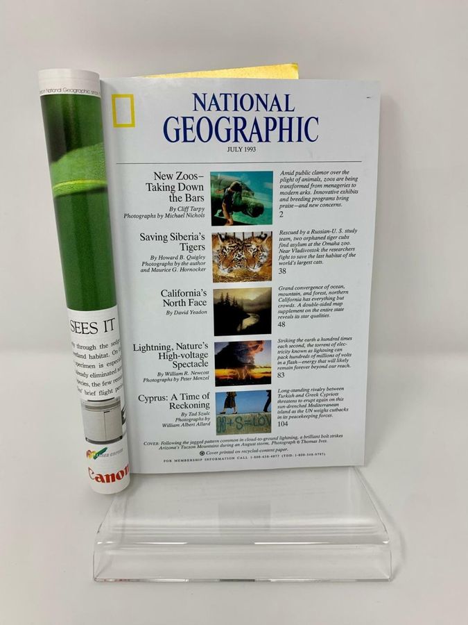 Antique National Geographic Magazine, July 1993, Volume 184, Number 1, Double Map Supplement