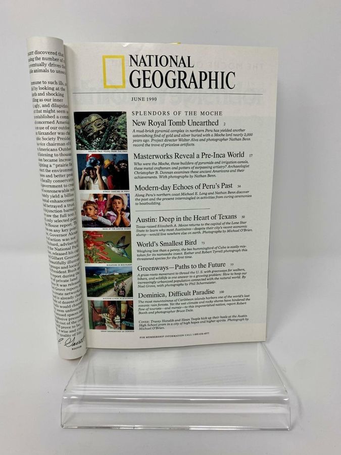 Antique National Geographic Magazine, June 1990, Volume 177, Number 6
