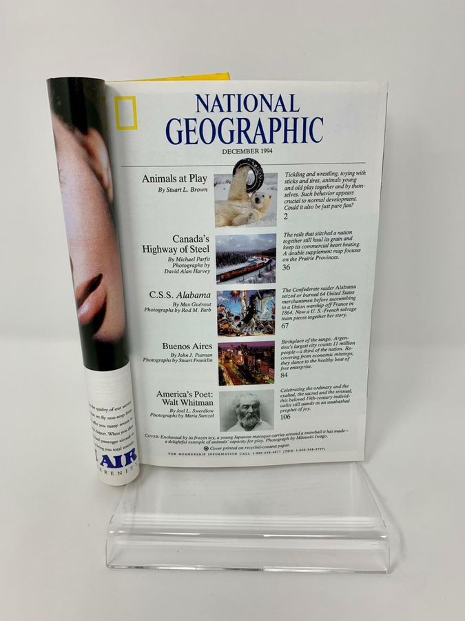 Antique National Geographic Magazine, December 1994, Volume 186, Number 6, Double Map Supplement