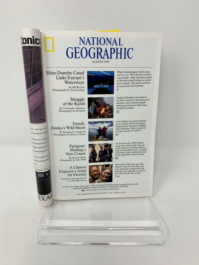 Antique National Geographic Magazine, August 1992, Volume 182, Number 2, Double Map Supplement