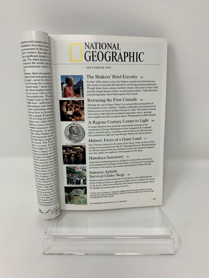 Antique National Geographic Magazine, September 1989, Volume 176, Number 3