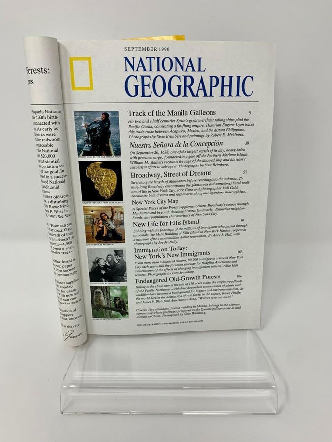 Antique National Geographic Magazine, September 1990, Volume 178, Number 3, New York City