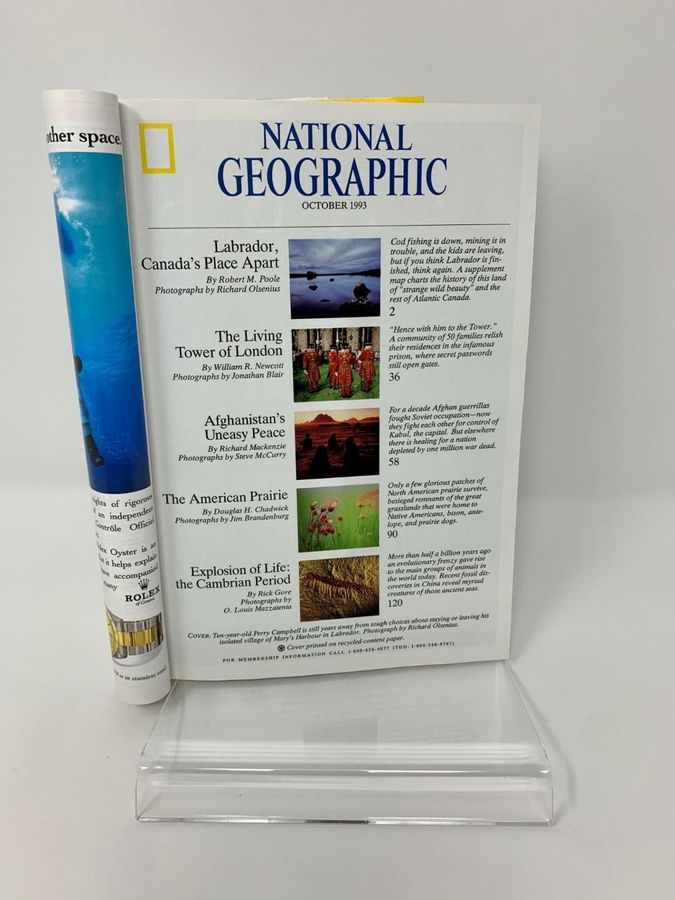 Antique National Geographic Magazine, October 1993, Vol.184, No.4, Double Map Supplement