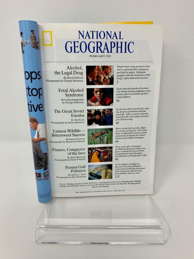 Antique National Geographic Magazine, February 1992, Volume 181, Number 2, Double Map Supplement