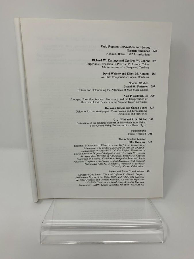 Antique Journal Of Field Archaeology, Volume 10, Number 3, Fall 1983, ISSN 0093-4690