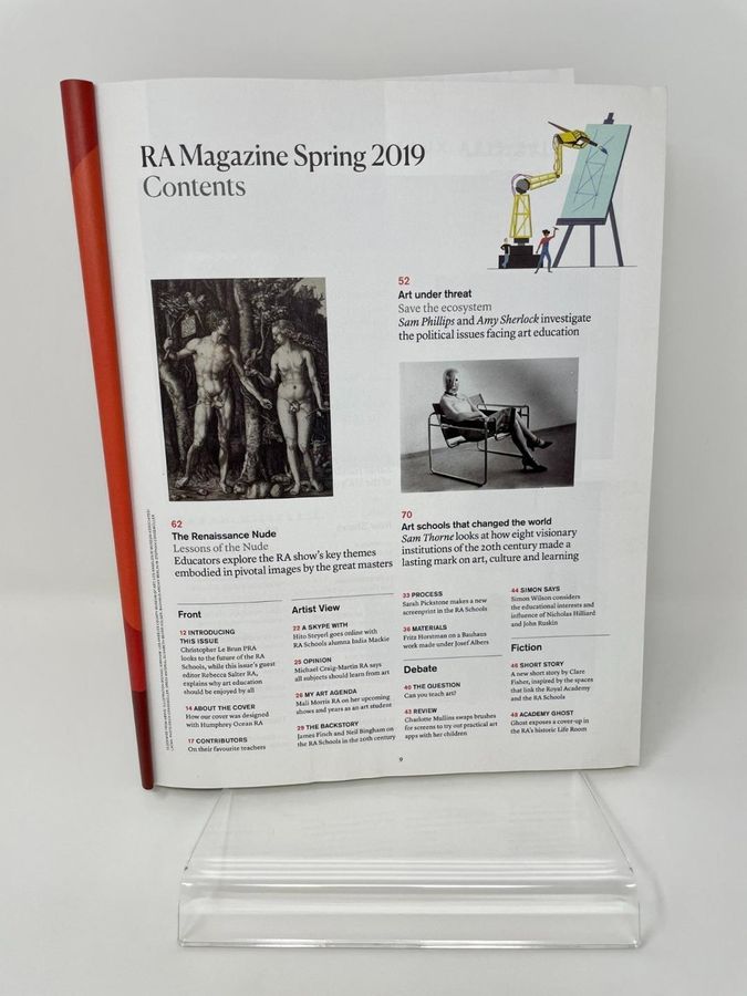 Antique RA, Royal Academy Of Arts Magazine, Number 142, Spring 2019, Art Education Issue