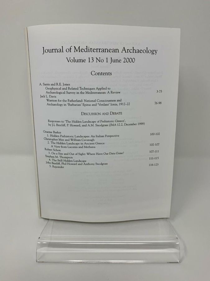 Antique Journal Of Mediterranean Archaeology, Volume 13, Number 1, June 2000, ISSN 0952-7648