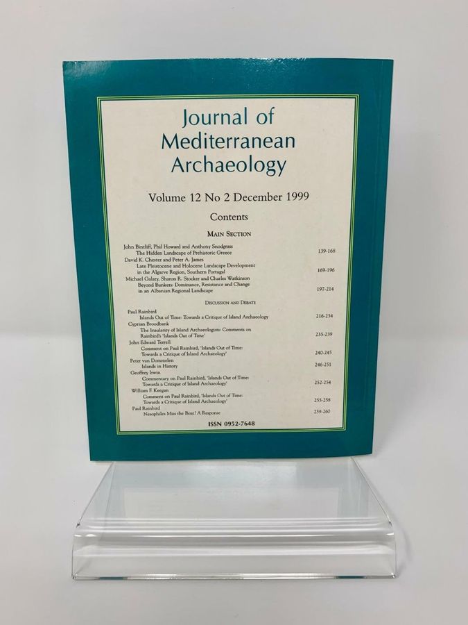 Antique Journal Of Mediterranean Archaeology, Volume 12, Number 2, December 1999, 0952-7648