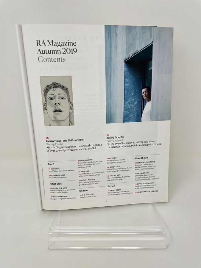 Antique RA, Royal Academy Of Arts Magazine, Number 144, Autumn 2019, Antony Gormley Cover