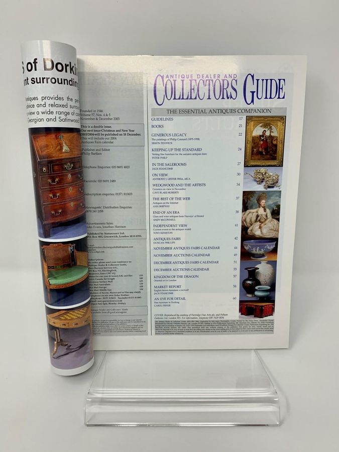 Antique Antique Dealer And Collectors Guide, Volume 57, Number 4 & 5, November/December 2003