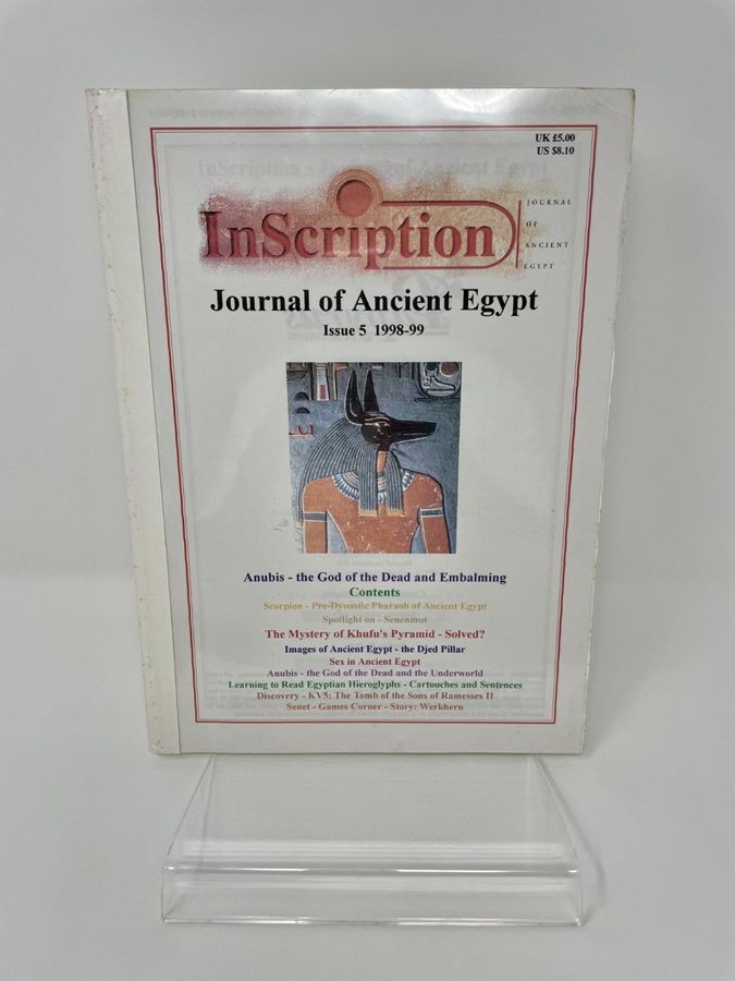 InScription, Journal Of Ancient Egypt, Issue 5, 1998-99, Papyrus Publishing