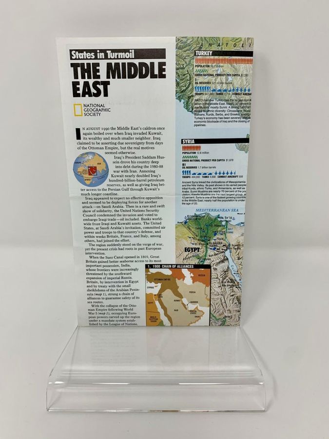 Antique National Geographic Magazine, February 1991, Volume 179, Number 2, Double Map Supplement