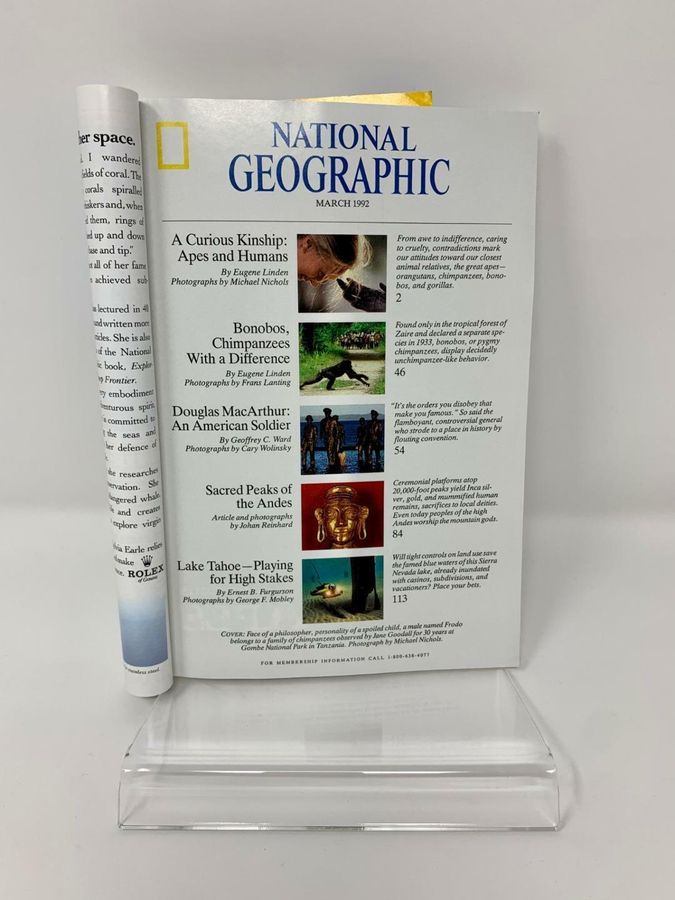 Antique National Geographic Magazine, March 1992, Volume 181, Number 3