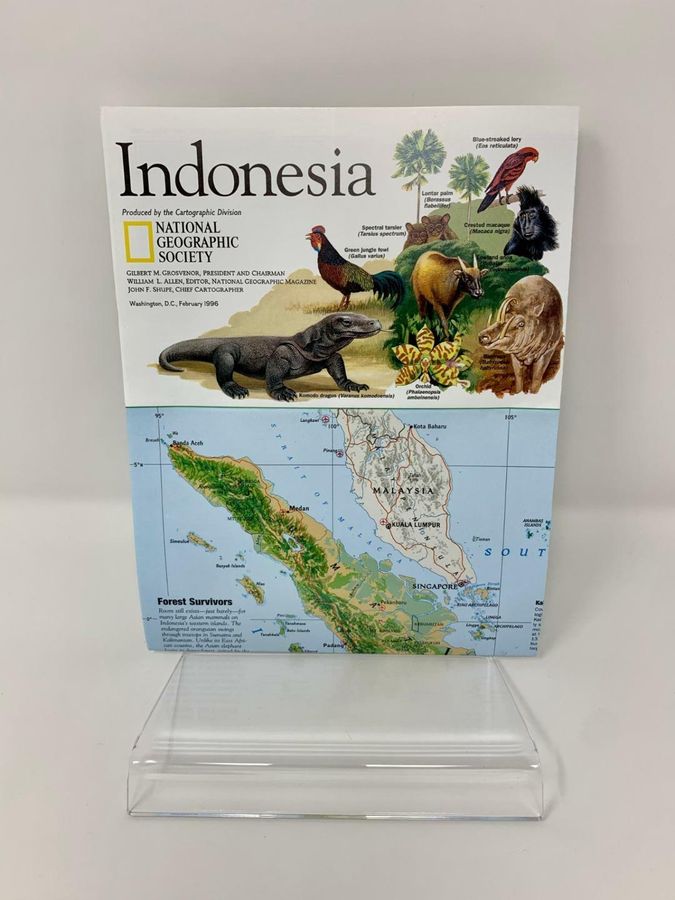 Antique National Geographic Magazine, February 1996, Volume 189, Number 2, Double Map Supplement