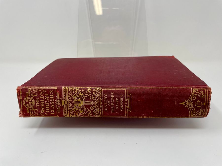 Antique Three Volumes Of The World's Great Classics: History Of The Popes Revised Edition, Leopold Von Ranke, Circa 1901