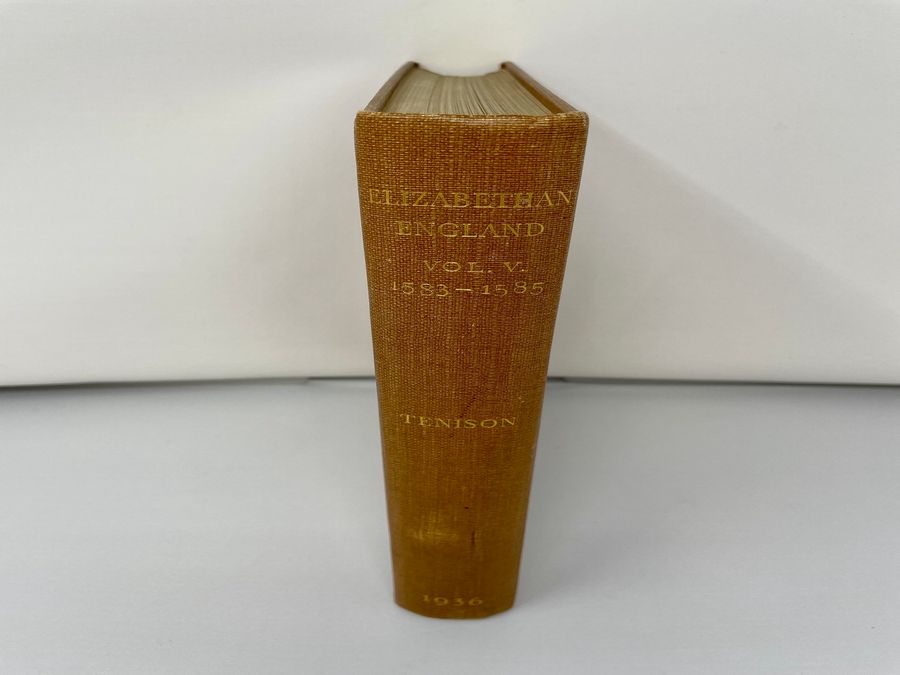 Antique Fourteen Volumes Of Elizabethan England: Being The History Of This Country 'In Relation To All Foreign Princes', E. M. Tenison, Circa 1933-1961