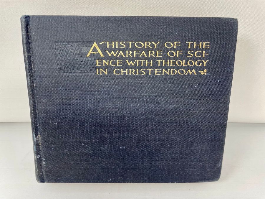 Antique New Edition Two Volumes Of A History Of The Warfare Of Science With Theology In Christendom, Andrew Dickson White, Circa 1926
