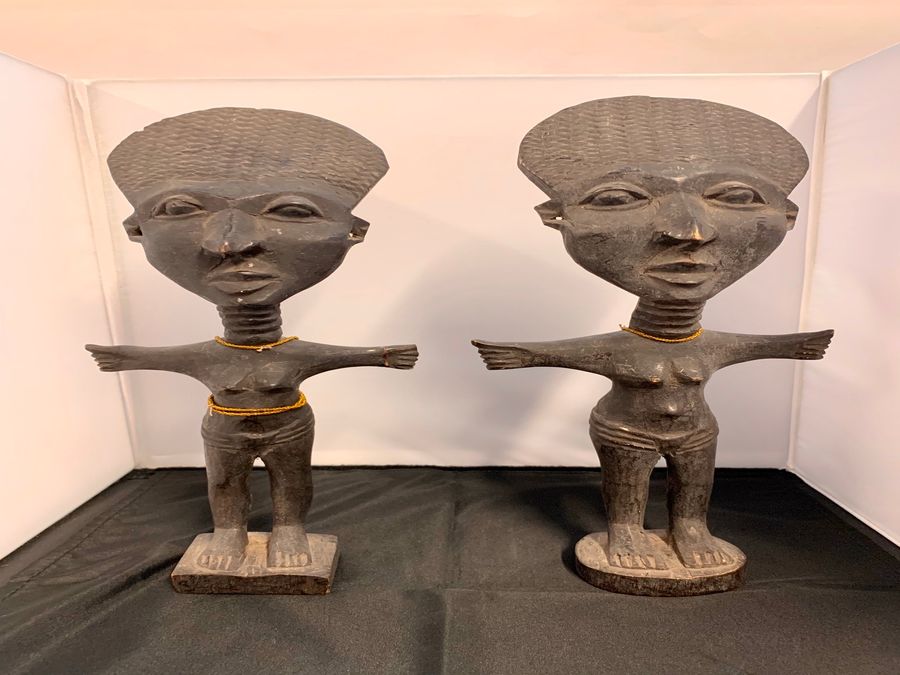 Pair Of African Female Figures, Attributed Akan/Fante People, Circa Late 20th Century