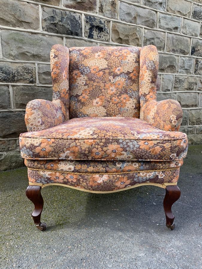 Antique Antique Upholstered Armchair By William Birch