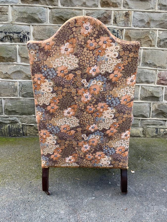 Antique Antique English Upholstered Country House Armchair