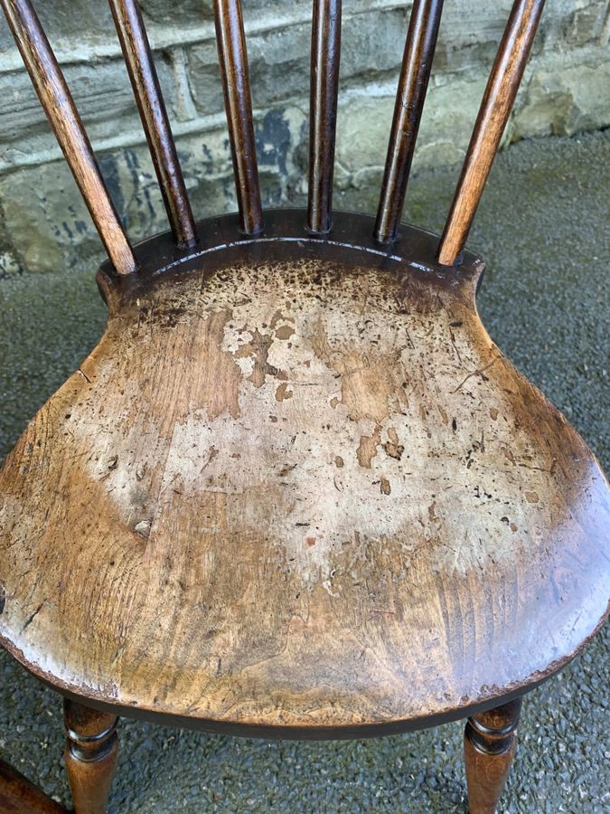 Antique Pair of Antique Elm & Beech Children's Chairs