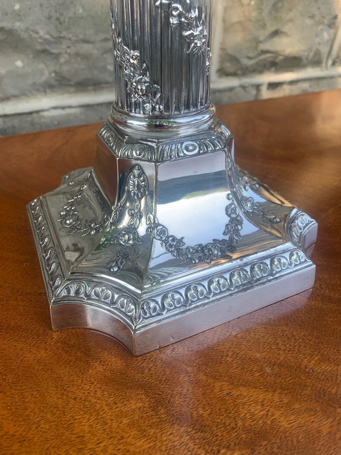 Antique Quality Silver Plated Table Lamp